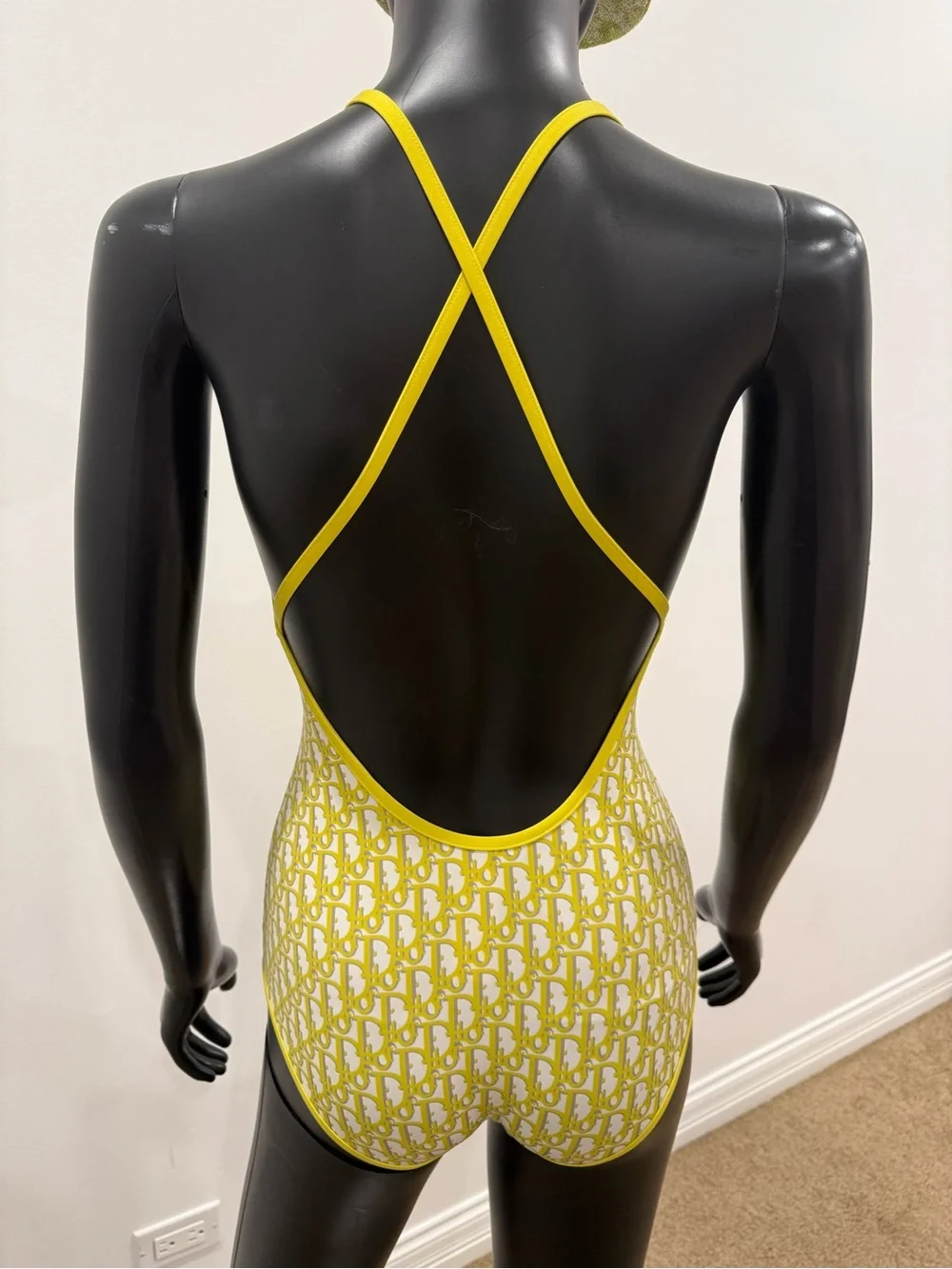 Christian Dior Dioriviera Limited Edition Yellow Oblique One Piece Swimsuit XS